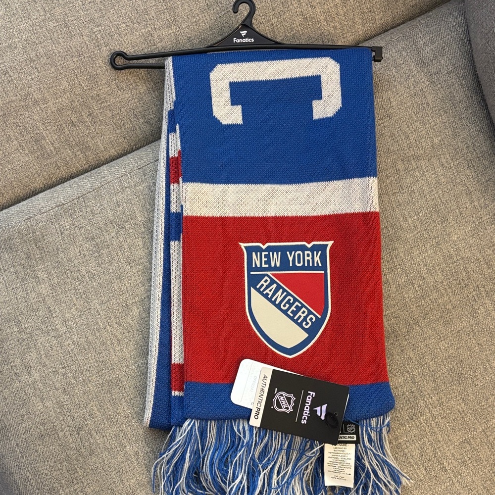 Fanatics New York Rangers Blue and Red Scarf